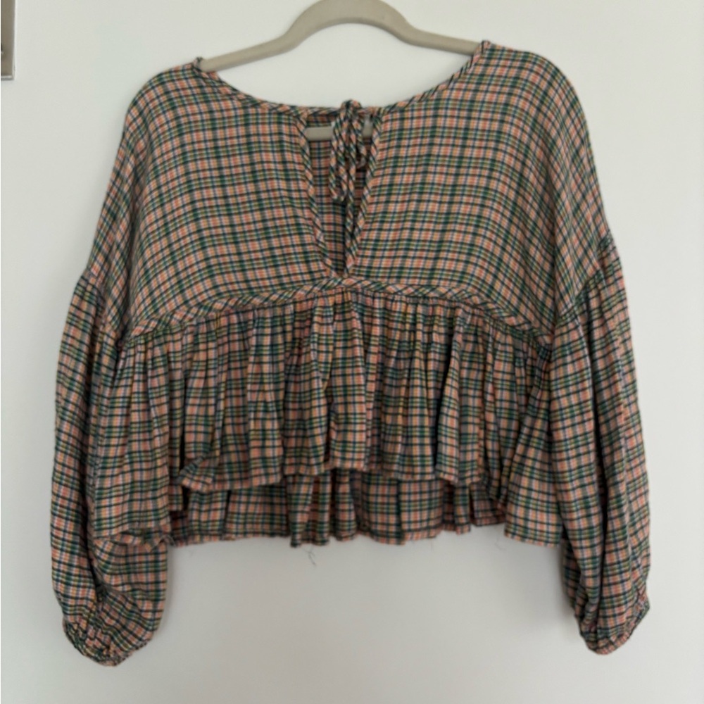 O'Neill Multicolor Plaid Blouse